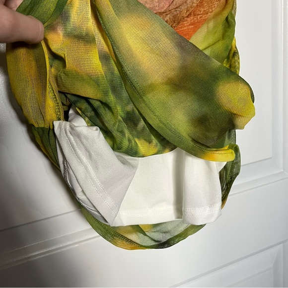 UO Austin Mesh Dress in Landscape Print Size Medium *NWT* - Picture 3 of 5